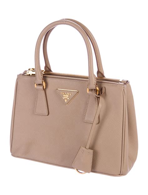 prada mini double zip tote|prada saffiano tote price.